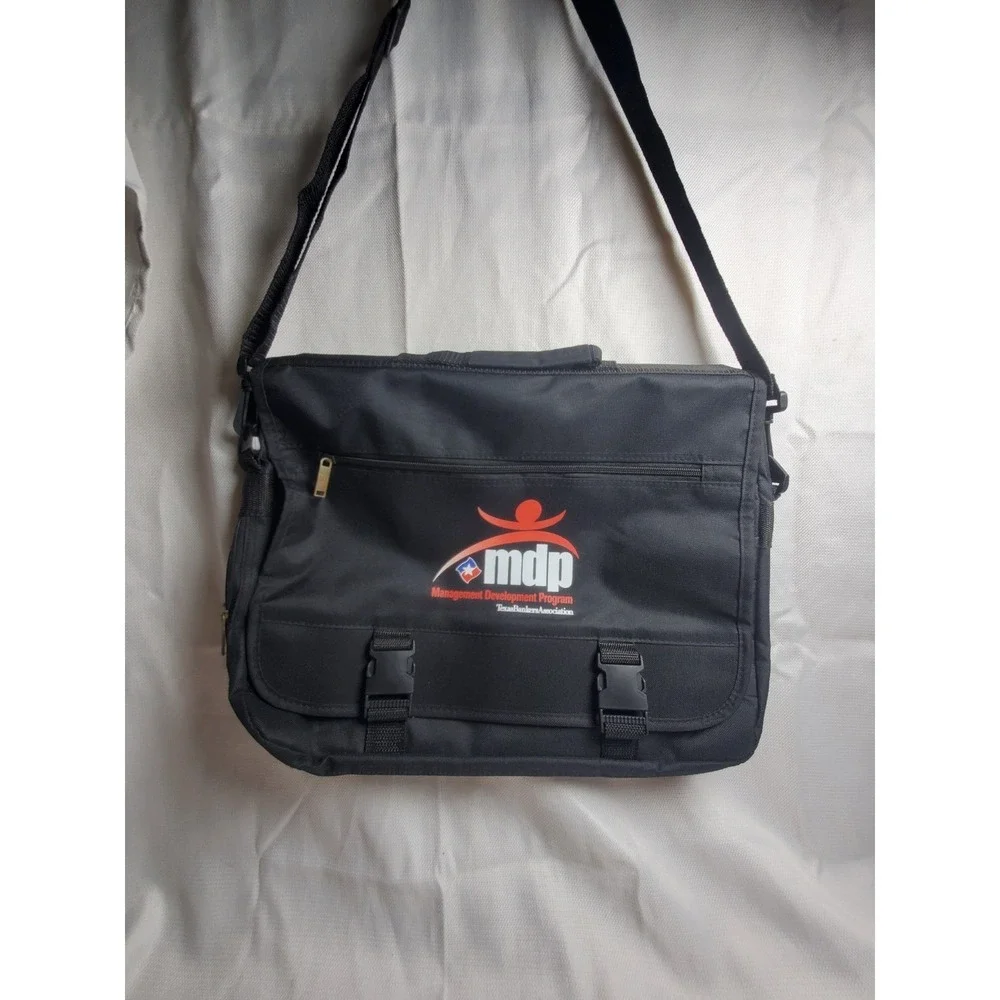 Leeds MDP Logo Travel Messenger‎ Black Travel Bag